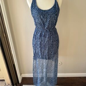 Abercrombie & Fitch Blue Halter Maxi Sundress